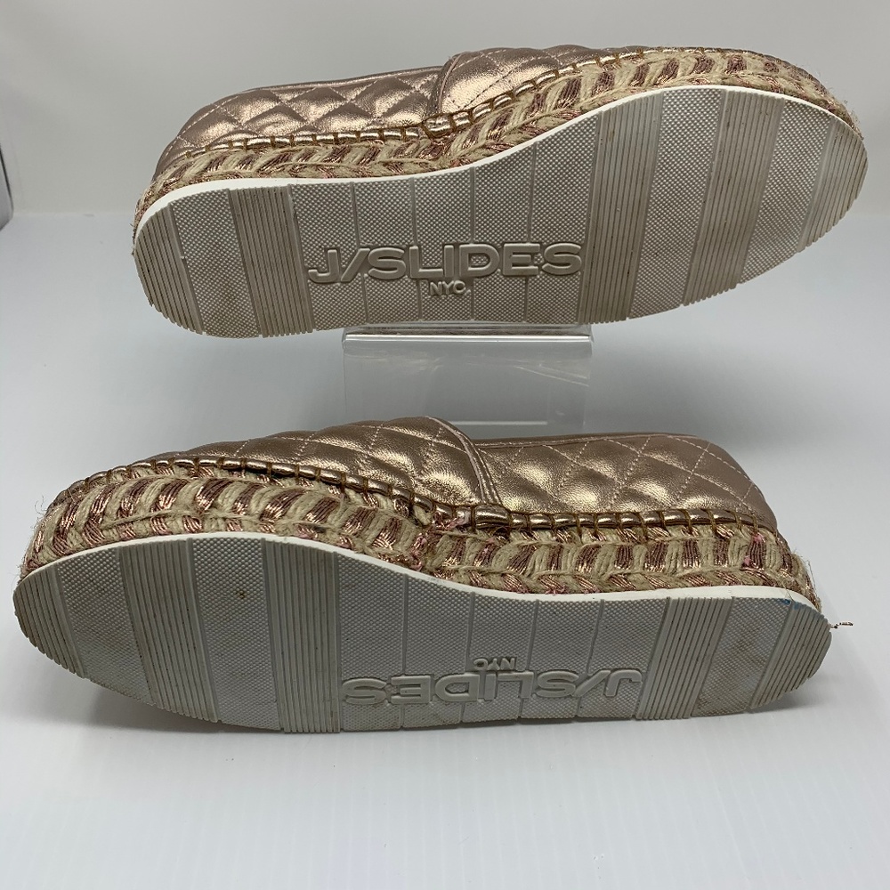 J Slides Size 8 Platform Espadrilles Shoes Rose G… - image 8